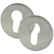 2 rosaces cylindre inox mat