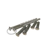 Kit 2 vis relieuses nickelé satiné+douilles aveugles