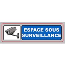 Panneau pvc 170x50mm espace sous surveillance