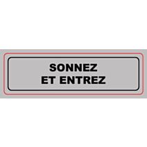 Panneau pvc 170x50mm sonnez et entrez