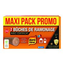 2 Bûches de ramonage 1100g + Certificat