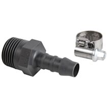 Raccord polyamide Ø8 mm 3/8'' + collier - SPID'O