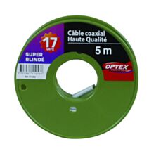 Câble coaxial blanc 17VATC 5m - OPTEX