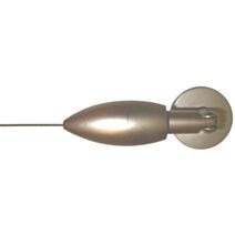 Lot de 2 supports embout ogive avec câble 5m nickel mat - MOBOIS