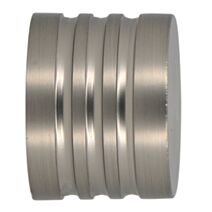 2 Embouts métal Ø20mm Minium Chromé Mat