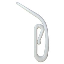 20 agrafes escargot plastique blanc