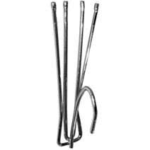 10 agrafes flamandes métal "tringle cachée" 4 branches nickelé MOBOIS