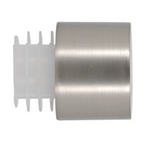 2 Embouts métal Ø28mm Bouchon Chromé Mat
