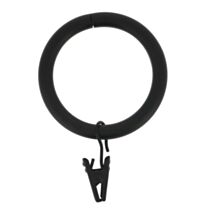 10 anneaux acier Ø52 pince rond noir mat - MOBOIS
