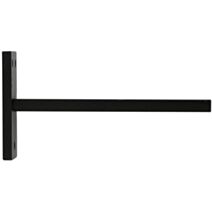 Support métal Ø28mm Plat 120mm Noir Mat