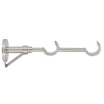 Support métal Ø28mm Double 115-215mm 150-250mm Chromé Mat