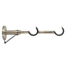 Support métal Ø28mm Double 115-215mm 150-250mm Doré Vieilli