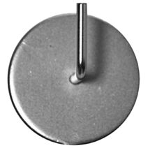 2 supports métal ronds adhésifs pour tringle Ø10 nickel mat MOBOIS