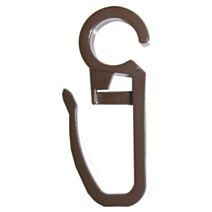 12 agrafes plastique doubles maxi plis pour Ø28 et Ø35 noyer MOBOIS