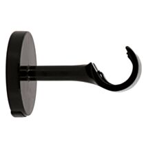 2 supports Noir Brillant métal Ø20mm 60mm