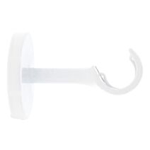 2 supports Blanc Brillant métal Ø20mm 60mm