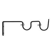 2 supports Noir Brillant Ø20mm 80/130mm