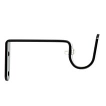 2 supports Noir Brillant métal Ø20mm 80mm