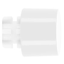 2 embouts Bouchon Blanc Brillant métal Ø20mm 