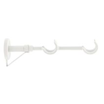 Support métal Ø28mm Double 115-215mm 150-250mm Blanc Mat