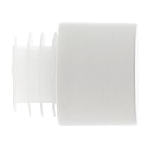 2 Embouts métal Ø28mm Bouchon Blanc Mat