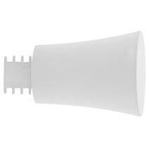 Embout métal Ø28mm Pommeau Blanc Mat