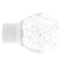 Embout métal Verre Ø20mm Helium Blanc Mat