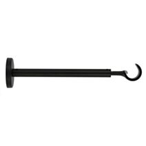 Support métal Ø20mm Ouvert 190-300mm Noir Mat