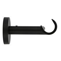 Support métal Ø20mm Ouvert 80mm Noir Mat
