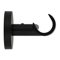 Support métal Ø20mm Ouvert 50mm Noir Mat