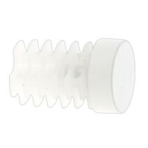 2 Embouts métal Ø20mm Fermium Blanc Mat