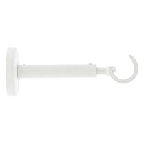 Support métal Ø20mm Ouvert 110-150mm Blanc Mat