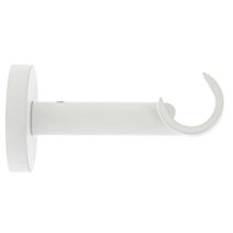 Support métal Ø20mm Ouvert 80mm Blanc Mat