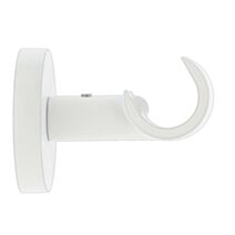 Support métal Ø20mm Ouvert 50mm Blanc Mat
