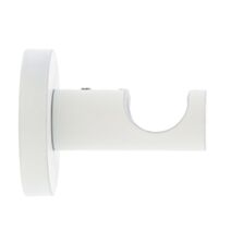 Support métal Ø20mm Tige 42mm Blanc Mat
