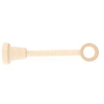 Support de barre à rideau en bois Ø28 fixe oeil fermé recoupable 220 mm érable