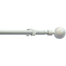 Kit barre à rideau métal extensible 1m20x2m10 Ø19/16mm blanc brillant - MOBOIS