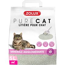 Litière minérale agglomérante parfumée Purecat 5L - ZOLUX