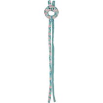 Jouet porte Éthicat tissu recyclé motif feuille bleu rose - ZOLUX
