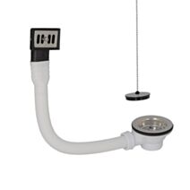 Bonde à bouchon pour évier 1 cuve perçage Ø60mm