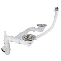 Vidage complet pour évier 2 cuves perçage Ø90mm