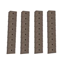 32 taquets d'assemblage Plastique Taupe