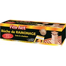 Bûche ramonage f. brevetée +conformis feu net