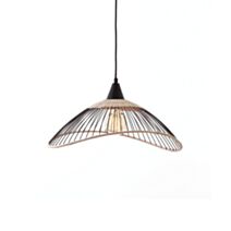 Suspension Kasteli Rotin Noir Ø45cm h.24,5cm - SEYNAVE