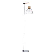 Lampadaire Bois Métal noir Bedwood H150cm Bois/Noir - SEYNAVE