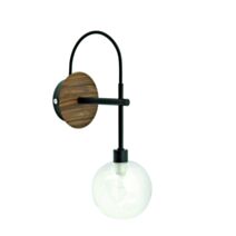 Applique salle de bain Lisburn 230V 33W Noir/bois 