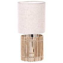 Lampe bois Ø15xH.31cm Bocage écru - SEYNAVE