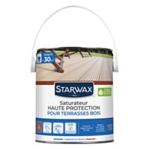 Saturateur haute protection terrasses bois mat teck 2,5L - STARWAX