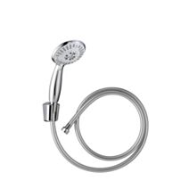 Combiné trio Zen 4 jets stop flexible pvc silver 1m75 - WIRQUIN