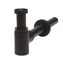Siphon de lavabo design en laiton chromé noir - WIRQUIN